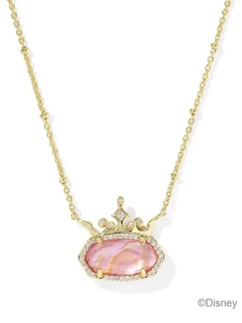 Kendra Scott Disney Princess Crown Gold Tone Necklace